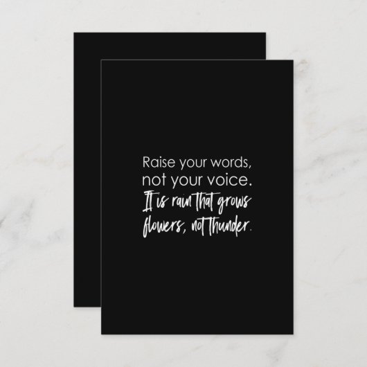 言葉を上げるのは、あなたの声ではなく、それは雨のようなものだ サンキューカード (正面/裏面)