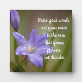 言葉を上げる フォトプラーク (正面)