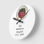 言葉を交えたミドルセックス病院時計 ラウンド壁時計 (傾斜)