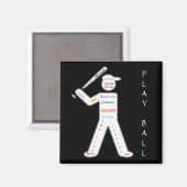 言葉を使った野球選手やる気を起こさせる マグネット (正面/裏面)