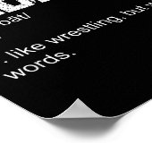 言葉を使ってレスリングのように定義を議論する ポスター (角)