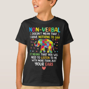 言葉を使わない事で私はオート語る事が無いわけではない Tシャツ