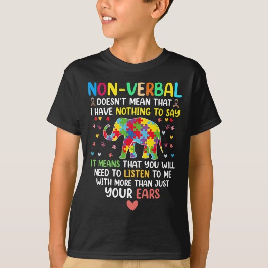 言葉を使わない事で私はオート語る事が無いわけではない Tシャツ (正面)