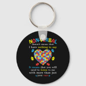 言葉を使わない事でMと言う事が無いわけではない キーホルダー (正面)