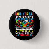 言葉を使わない事は、私が何も言う事がないということではない。 缶バッジ (正面)