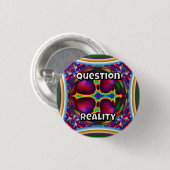 言葉を変えるのも自由 (Question Reality) 缶バッジ (正面&裏面)