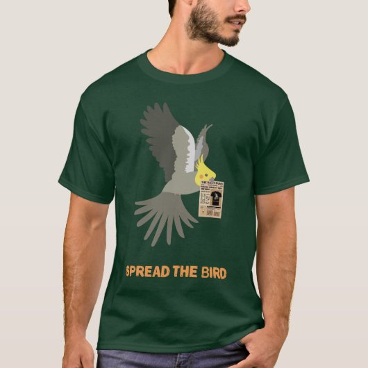 言葉を広げろ!オカメインコ Tシャツ (正面)