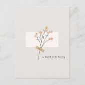 言葉を超えた祝福の花 ミニマリスト ポストカード (正面)