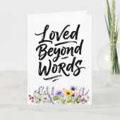 言葉を超えて愛されたお母さん 水彩のワイルドフラワー カード (正面)