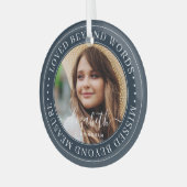 言葉を超えて愛されたメモリアルエレガントシック写真 ガラスオーナメント (正面左)