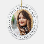 言葉を超えて愛されたメモリアルエレガントシック写真 セラミックオーナメント (左)