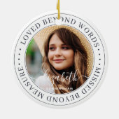 言葉を超えて愛されたメモリアルエレガントシック写真 セラミックオーナメント (裏面)