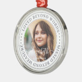 言葉を超えて愛されたメモリアルエレガントシック写真 メタルオーナメント (左)