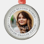 言葉を超えて愛されたメモリアルエレガントシック写真 メタルオーナメント (正面)