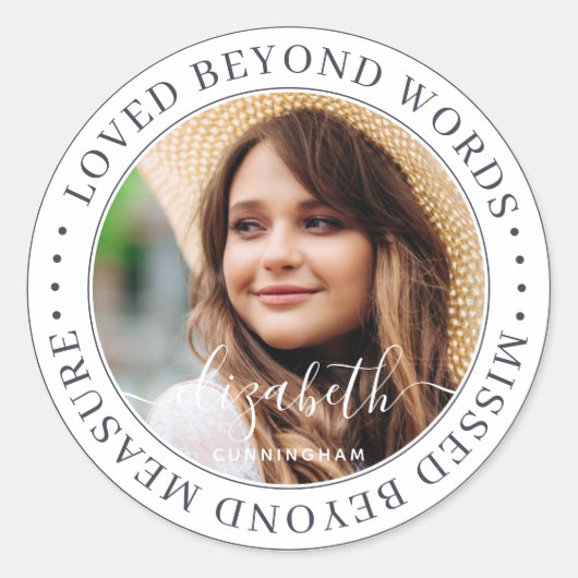 言葉を超えて愛されたメモリアルエレガントシック写真 ラウンドシール (正面)