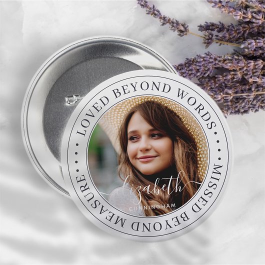 言葉を超えて愛されたメモリアルエレガントシック写真 缶バッジ