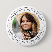 言葉を超えて愛されたメモリアルエレガントシック写真 缶バッジ (正面)