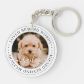 言葉を超えて愛されるペットエレガントメモリアルシック写真 キーホルダー (裏面)