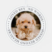 言葉を超えて愛されるペットエレガントメモリアルシック写真 メタルオーナメント (裏面)