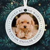 言葉を超えて愛されるペットエレガントメモリアルシック写真 メタルオーナメント