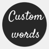 言葉カスタムシール ラウンドシール (正面)