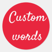 言葉カスタムシール ラウンドシール (正面)