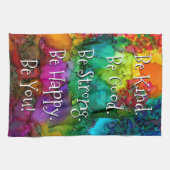 言葉カラフル感動的キッチンタオル キッチンタオル (横)