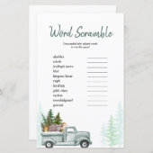 言葉スクランブルゲーム冬の森の木々 (正面/裏面)