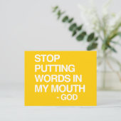 言葉ストップを詰め込む ポストカード (スタンド正面)