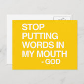 言葉ストップを詰め込む ポストカード (正面/裏面)