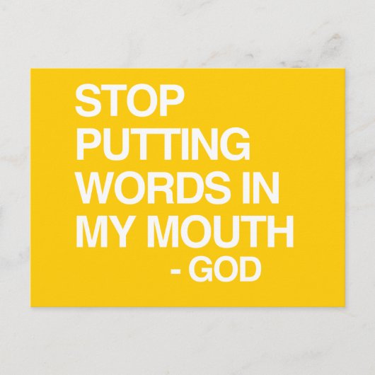 言葉ストップを詰め込む ポストカード (正面)