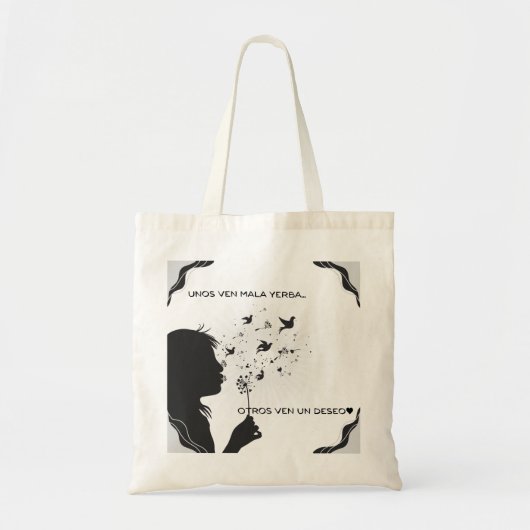 言葉スペインの前向き語|かわいいエコバッグ トートバッグ (正面)