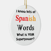 言葉スペインの セラミックオーナメント (右)