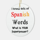 言葉スペインの セラミックオーナメント (左)