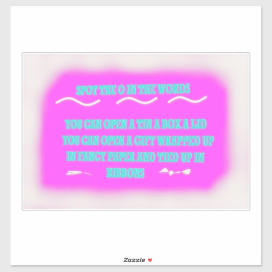 言葉デザイン子供へ教育カラーピンク シール (シート)