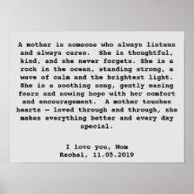 言葉パーソナライズされたで母に贈るウォールアートギフト