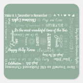 言葉パーソナライズされたの望み最高のと スクエアシール (正面)