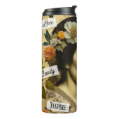 言葉パーソナライズされた感動的とヴィンテージレディ タンブラー (回転左)