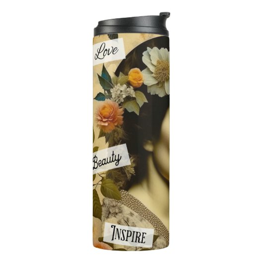 言葉パーソナライズされた感動的とヴィンテージレディ タンブラー (回転左)