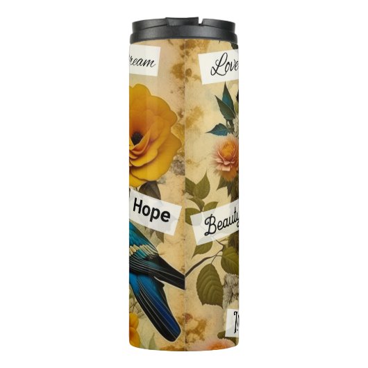 言葉パーソナライズされた感動的とヴィンテージレディ タンブラー (裏面)