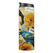 言葉パーソナライズされた感動的とヴィンテージレディ タンブラー (回転右)