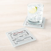 言葉メンター感動的先生感謝 ガラスコースター (アングル)