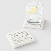 言葉メンター感動的先生感謝 ストーンコースター (横)