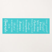 言葉モダンやる気を起こさせるブルーヨガマット ヨガマット (正面(横))