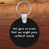 言葉与えを使わぬよう祈な音楽 キーホルダー (正面)