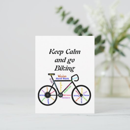 言葉保でサイクリングを落ち着いてやる気を起こさせる行く ポストカード (スタンド正面)