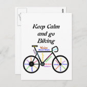 言葉保でサイクリングを落ち着いてやる気を起こさせる行く ポストカード (正面/裏面)