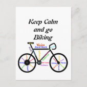 言葉保でサイクリングを落ち着いてやる気を起こさせる行く ポストカード (正面)