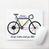 言葉保でサイクリングを落ち着いてやる気を起こさせる行く マウスパッド (マウス)