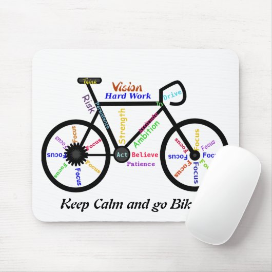 言葉保でサイクリングを落ち着いてやる気を起こさせる行く マウスパッド (マウス)